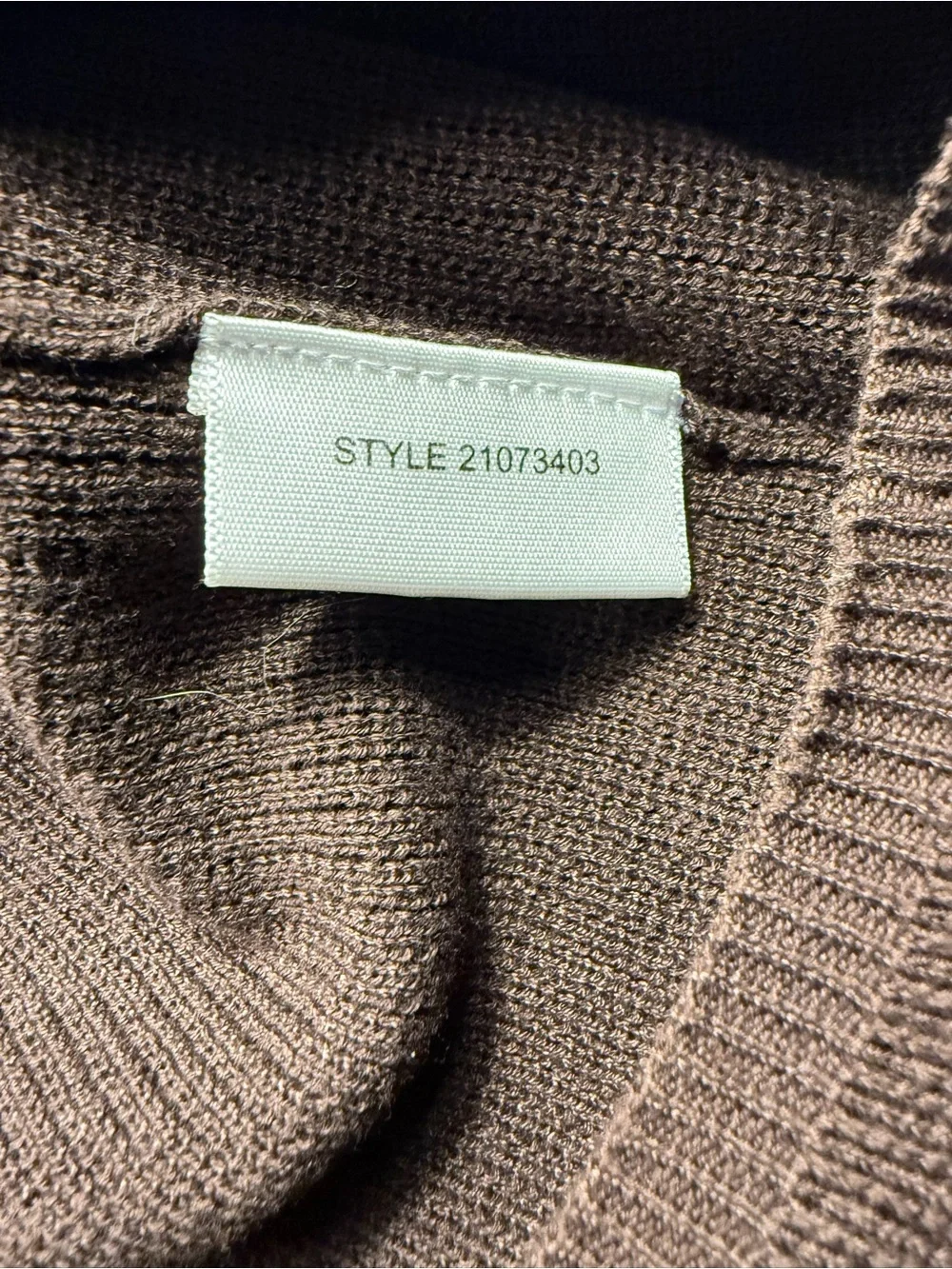 Tory Burch Small 100% Silk Cotton Brown Midi Stretch Sweater Dress Retro 70s